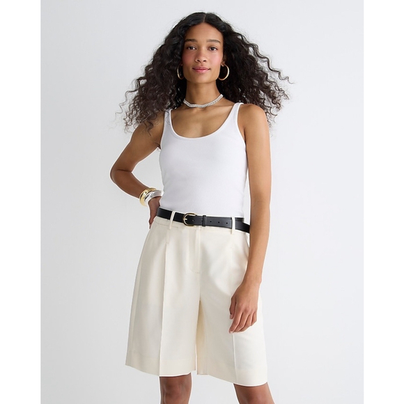 J. Crew Tops - J.Crew Women’s White Vintage Rib Shelf-Bra Tank Top, NWT, Size XXS